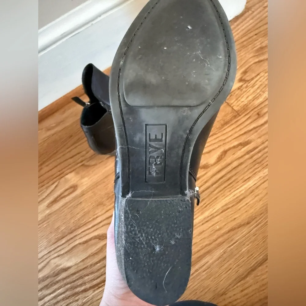 Frye Judith Double Zip Black Ankle Boots | Size 7 - Picture 4 of 6